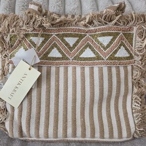 Antik Kraft Beaded Fringe Tote